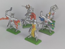 Lot of 5 Britain's LTD Deetail Medieval Knights 3" Figurines Various Poses
