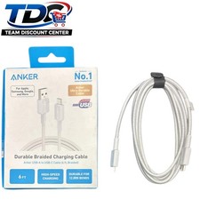 Anker 6' 60W Braided USB-C to USB-C Max Fast Charging Cable - White