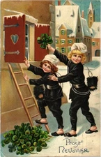 PC CHIMNEY SWEEPER HAPPY NEW YEAR (a73949)
