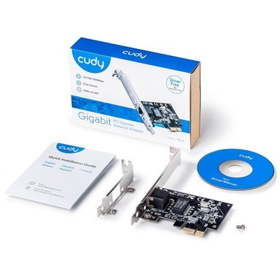 Cudy Gigabit PCIe Netzwerkkarte 10/100/1000Mbps Ethernet Adapter Neu