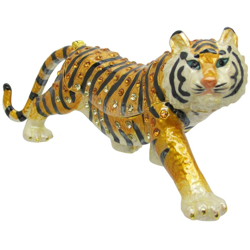 Caja de baratijas con joyas de tigre RUCINNI, marrón Foto 3 de 4