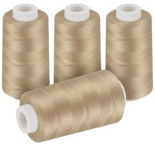 Serger Thread 4 Cones 3000 Yards Each Spool Polyester 40S/2 Overlock Dark Khaki