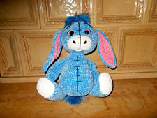 Asino Amigurumi, all'uncinetto, animale di coccole, fatto a mano 37 cm, nuovo