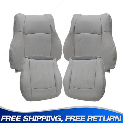 Replacement For 2006 Chrysler 300C Front 2X Bottom & 2X Top Seat Cover Gray