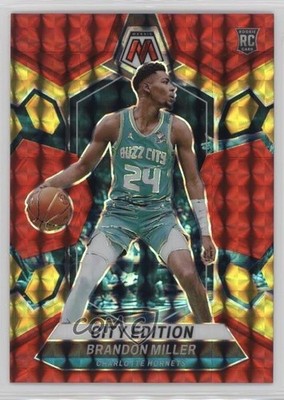 2023 Mosaic Choice Red & Yellow Fusion Prizm 45/75 Brandon Miller Rookie RC rf2