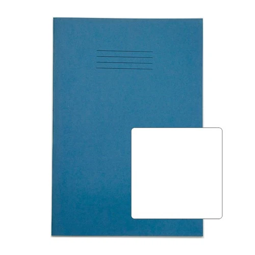 Rhino A4+ 13 X 9 " Oversized Exercise Book 80 Page Plain Light Blue Pack 50 - VD