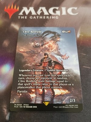 Mtg. Clive Rosfield - Vial Smasher the Fierce. Showcase. Final Fantasy. Nm
