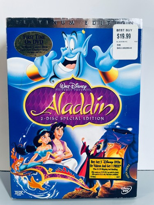 #ad #ad Walt Disney’s Aladdin 2004 2 Disc DVD Set Platinum Edition $11.95