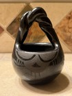 Vintage Santa Clara Pueblo Pottery Basket Unsigned 5.25 inches — photo 1