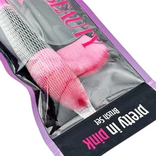 💖 PINKY B BEAUTY Pretty in Pink Brush Set – Full Face Powder + Blush/Contour