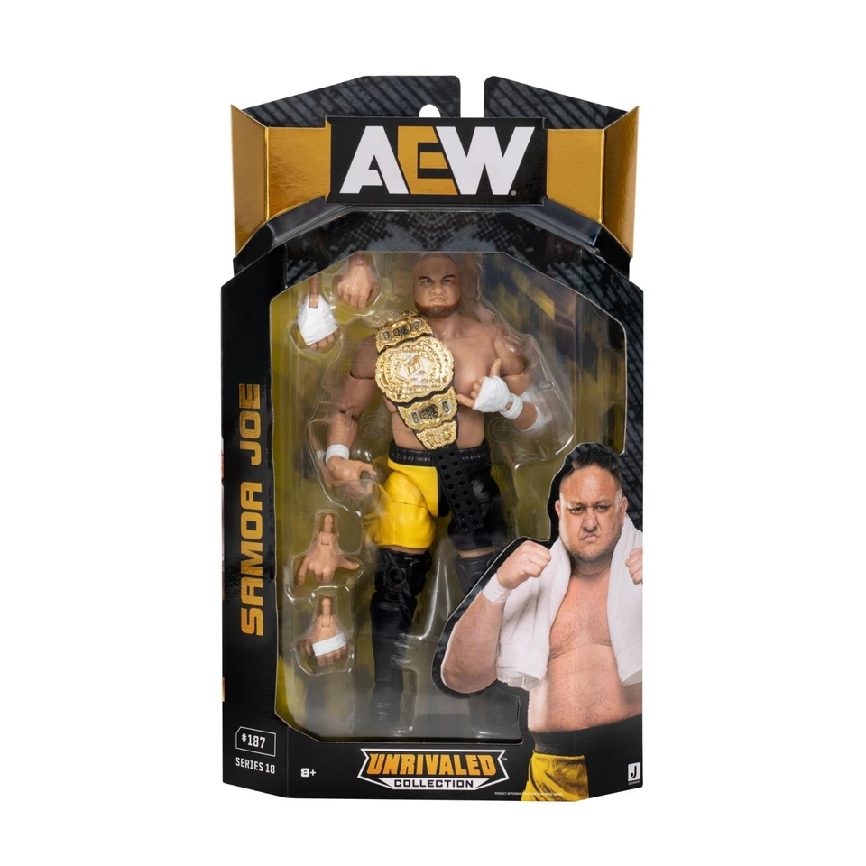 JAZWARES AEW Unrivaled Series 18 #187 Samoa Joe Brand New