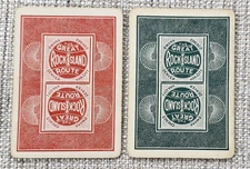 2 Vintage Swap Playing Cards - The Great Rock Island Route - Train Rail Railroad