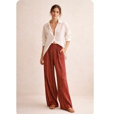 Vintage Emanuel Ungaro Silk Wide Leg Pants Re...
