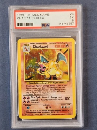 1999 Pokemon Charizard Holo Base Unlimited PSA 5 04/102 #4