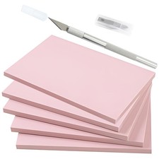5 Pack Rectangular Rubber Stamp Carving 4x6 Linoleum Blocks for Printmaking L...