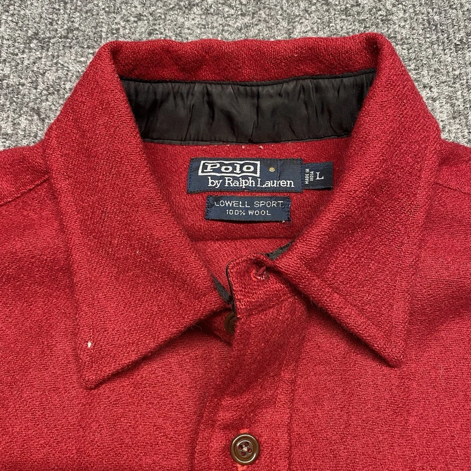 Camisa Polo Ralph Lauren Lowell Deportiva De Colección 100% Lana Para Hombre Grande Con Botones Foto 2 de 4