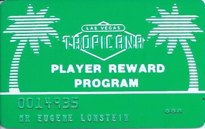 Tropicana Casino - Las Vegas, NV - Special Issue Player Reward Program Card