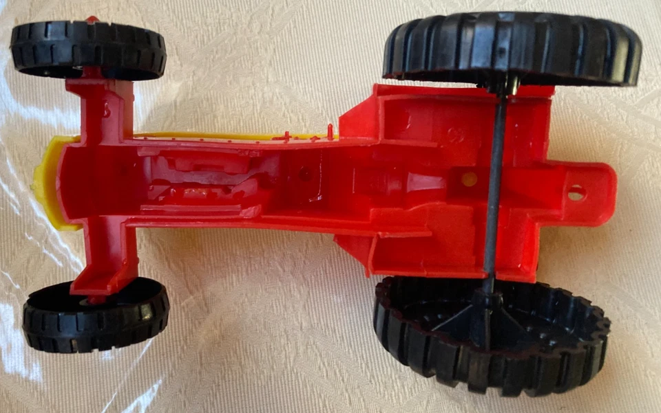 Vintage MPC Yellow & Red Plastic Farm Tractor - Image 3 of 3