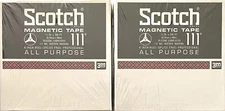 Two (2) New & Sealed Scotch 3M Magnetic Tape #111 - 1/4" x 300' (4" Reel)