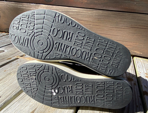 Scarpe con zeppa RucoLine blu scuro in pelle scamosciata e strass taglia 37 = taglia USA 6,5 - Foto 13 di 17