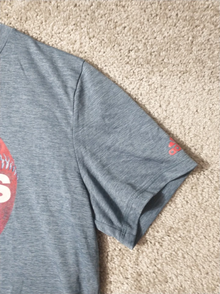 Camisa Adidas Juvenil Grande (14-16) Gris Exterior Atlética Informal Niños Niñas Foto 4 de 4