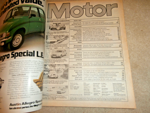 Motor 1978.Renault 5 TL test.Volvo 244 GL.Long Beach GP. Ferrari win.Princess. - Picture 2 of 2