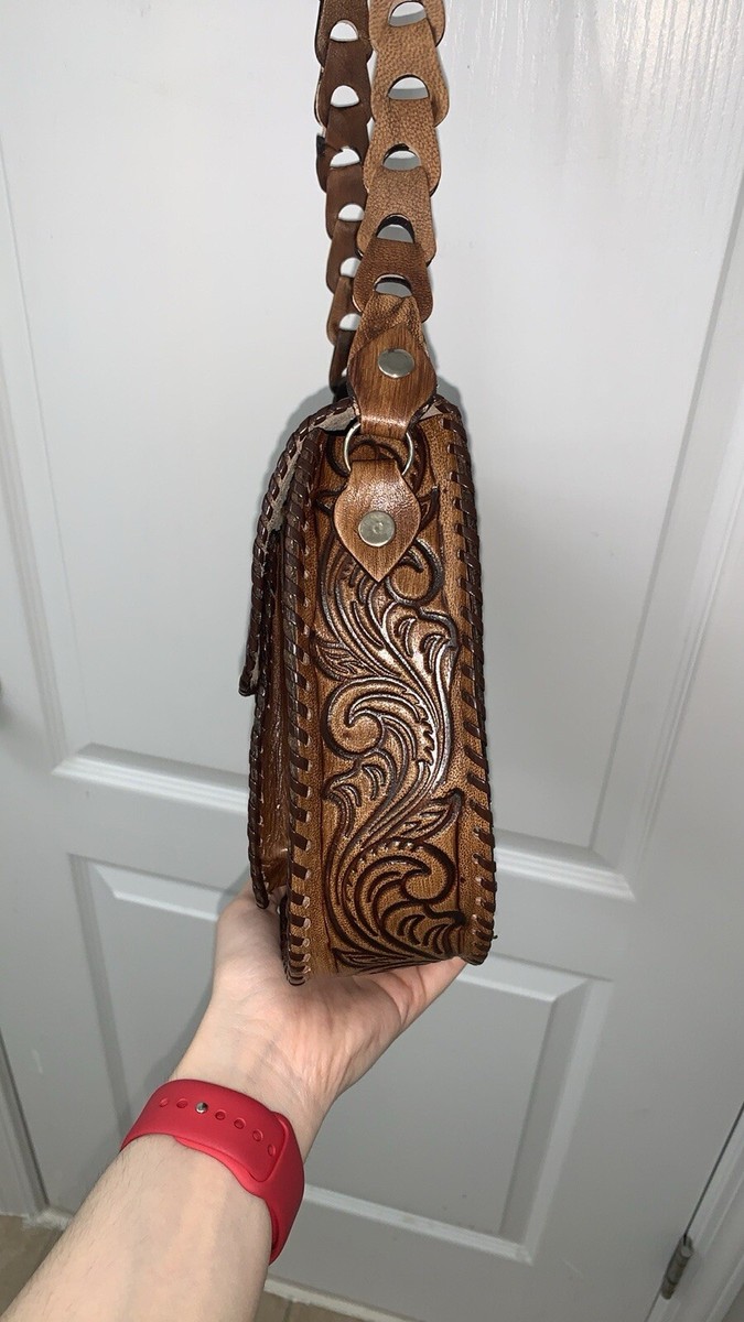 Handmade Genuine Leather Crossbody Bag (Dark Caramel) Handmade Genuine Leather Crossbody Bag (Dark Caramel) | eBay main image 2