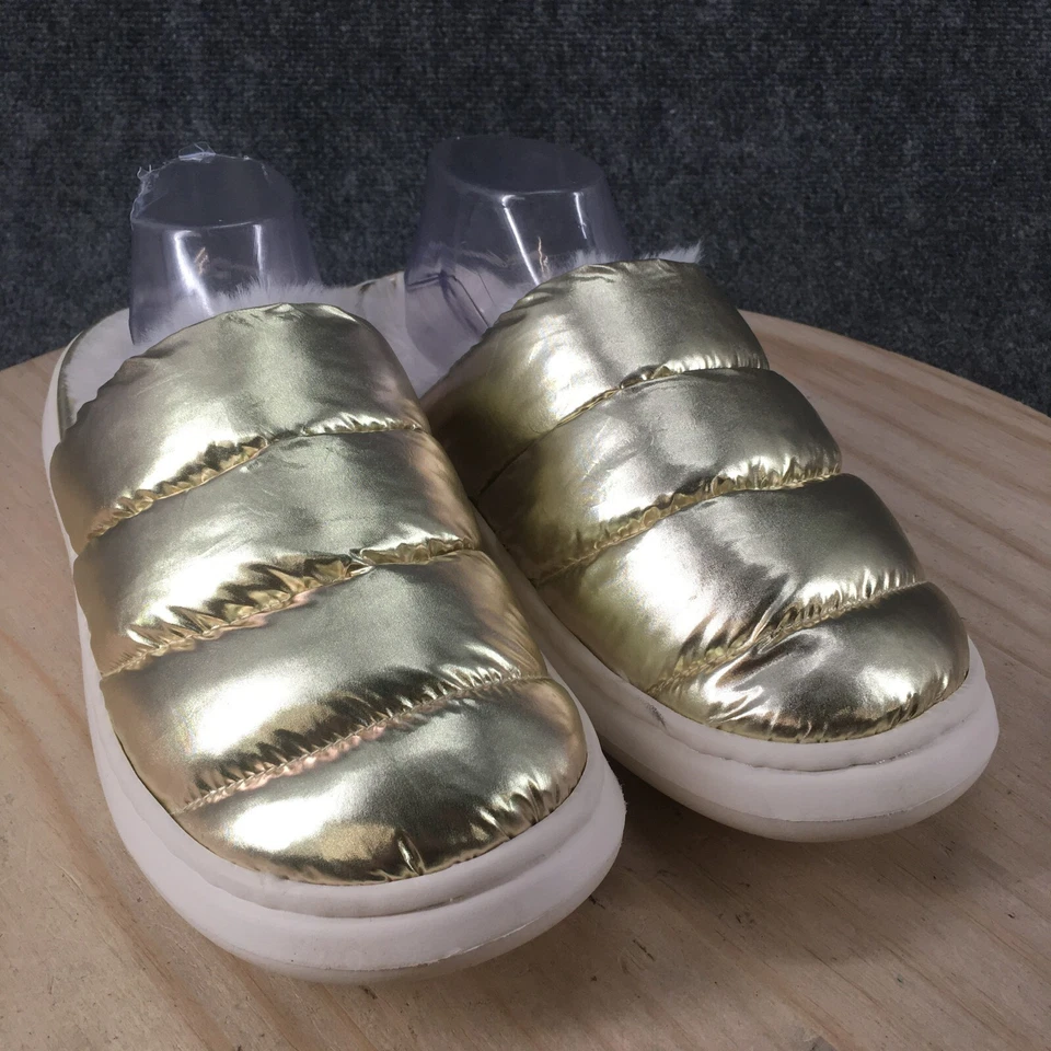 Zapatillas Stars Above para mujer 11-12 Merritt sin cordones doradas punta redonda piel sintética Foto 3 de 4