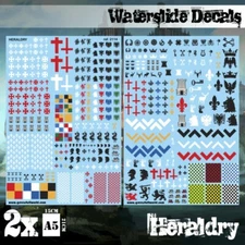 Waterslide Decals - Heraldry - Hobby Stickers Diorama shield