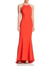 $415 Jarlo Women'S Red Zoe Crisscross Back Mermaid Evening Gown Dress Size 10