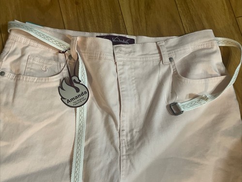 Gloria Vanderbilt Amanda Capri Women's Size 16 Stretch Light Pink - Picture 2 of 4