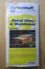 GRAY Retail Store Warehouse Kit HO 1:87 Scale Layout Diorama Pikestuff MPN 7