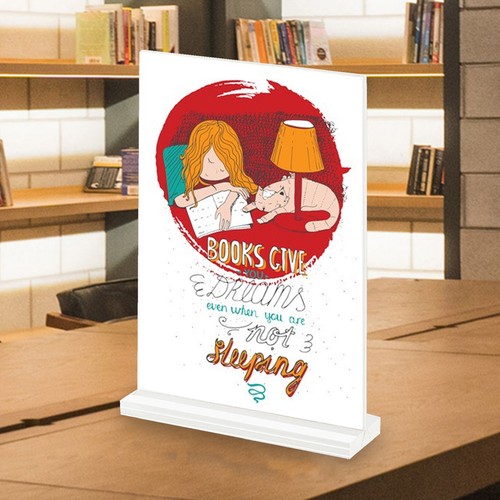 Reversible Sign Holder Waterproof Durable Acrylic Holders Double Shape Stands - Picture 3 of 11