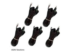 Set of 5 - Speaker Wire 16 Gauge for Bose Lifestyle System - RCA to Bare Wire