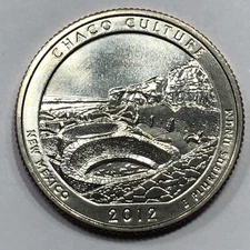 2012 S - Chaco Culture National Park ATB Quarter Dollar Coin