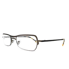 l.a. Eyeworks LIMBO 572 Titanium Brown Oval Half Rim Eyeglasses 48[]22 125 mm