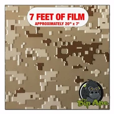 Hydrographic film Desert Digital Camo hydro dipping 7' x 20" hydro dip