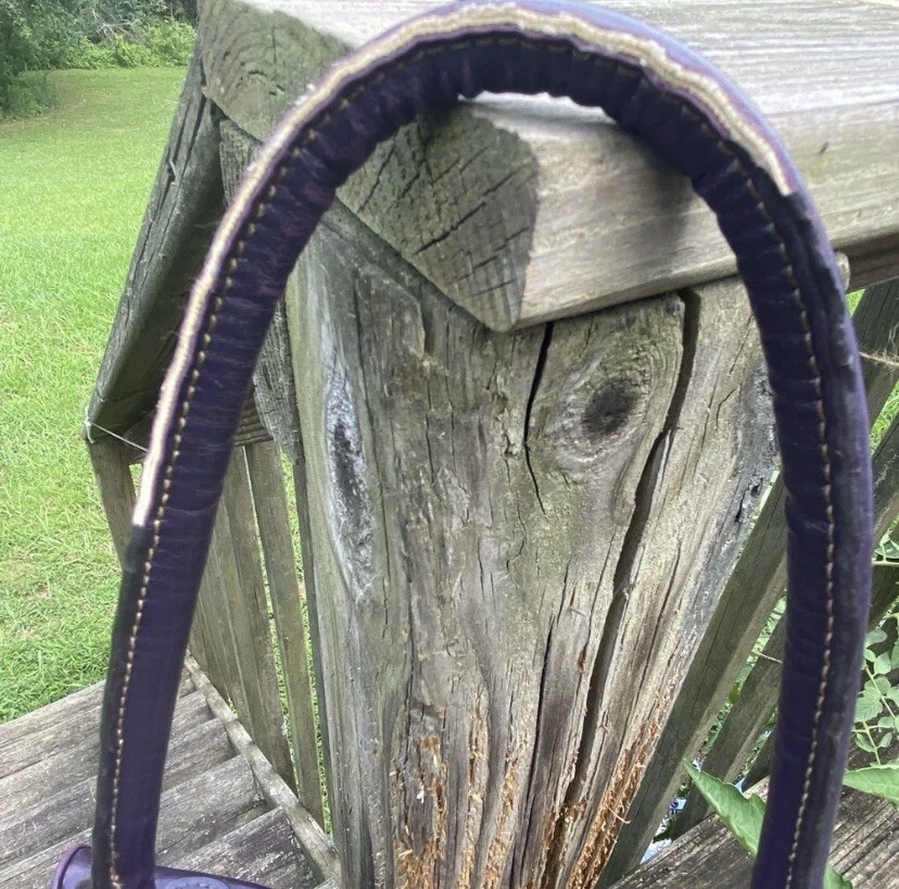 Kenneth Cole Reaction Bolso de Mano Monedero Púrpura Vegano Cuero Cierre Magnético Foto 4 de 4