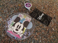 Disney Mickey Mouse Balloon Shaker Retractable Lanyard Star Glitter Confetti New