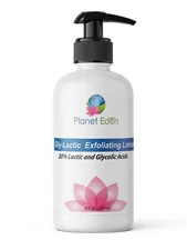 Planet Eden 20% Gly-Lactic Glycolic & Lactic Exfoliating Lotion 8 OZ Bottle