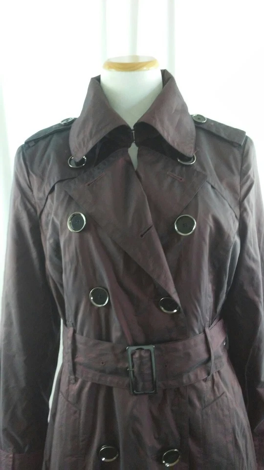 Abrigo chaqueta para mujer East 5th ciruela aspecto múltiple talla M Foto 2 de 4