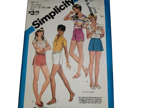 SIMPLICITY #6416 Mujer 4 Estilos Diferentes Pantalones Cortos Patrones Talla 10 12 14 - Imagen 2 de 5