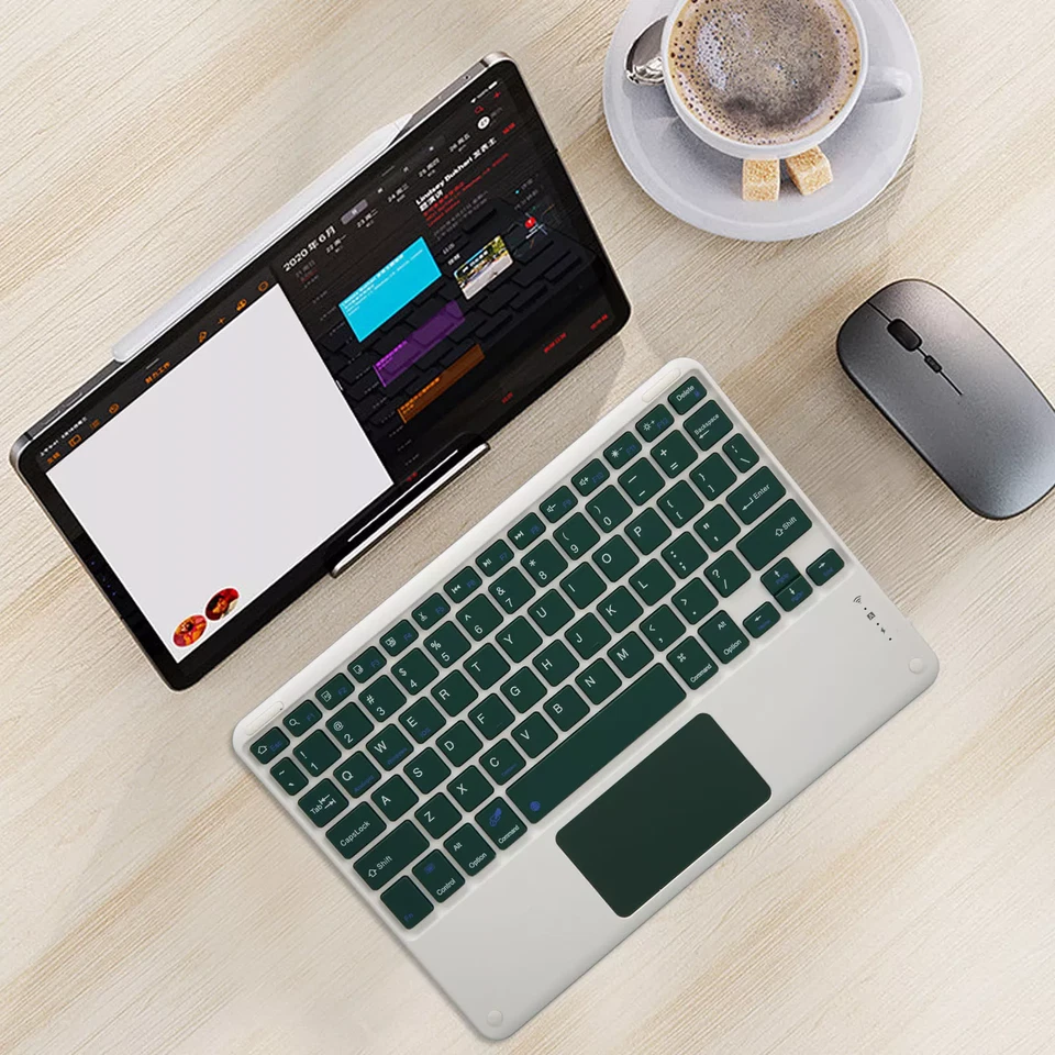 Ultra Slim Wireless Bluetooth Keyboard & Mouse For PC MAC iPad Android Tablet UK - Image 4 of 4