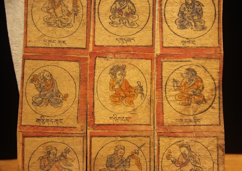 Tibet 1700s Old Antique Buddhist Tsakli Tsaklis Thangka Tangka Nine Dharmapalas - 第 2/17 張圖片