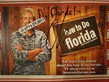 AUTOGRAPH CHAD CRAWFORD TV SHOW FLIP MY FL YARD & HOW TO DO FL COLOR POSTCARD
