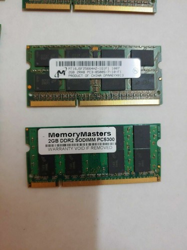 Mixed set of 14 memory ram,2GB 2Rx8 PC2-5300S-555-12,pc3-8500,pc 5300,5 are 2gb - Picture 11 of 12