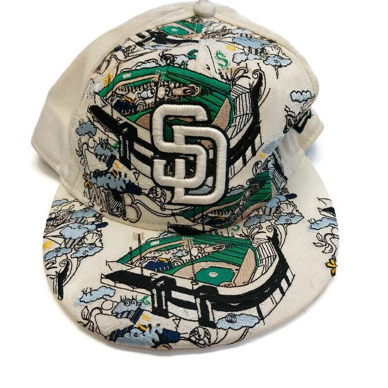 59Fifty New Era San Diego Padres Fitted Hat Cap Size 7 3/8 Embroidered Field