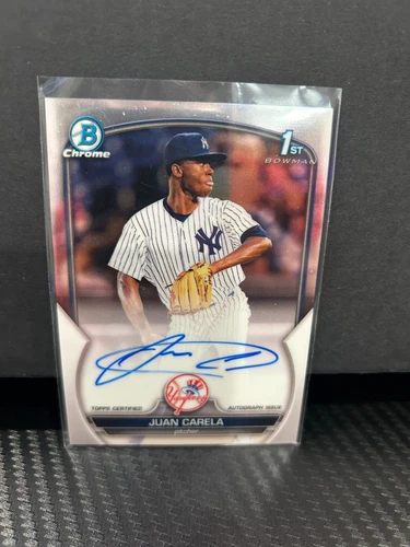 2023 Bowman #CPA-JCA Juan Carela Chrome Prospect Auto Yankees