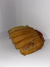 Rawlings Leather 2476 Basket Weave Deep Well Baseball Glove Rickey Henderson