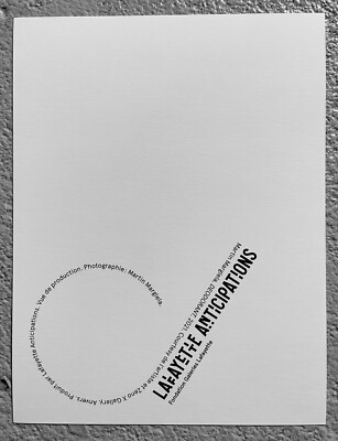Martin Margiela - Exhibition Postcard - Lafayette Anticipations